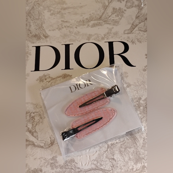 Dior Accessories - Dior Pink Hair Clips With Dior Logo Set Of 2 BNIP